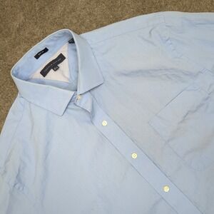 Tommy Hilfiger Slim Fit Light Blue Button Down‎ Dress Shirt Men Size 16.5 32-33